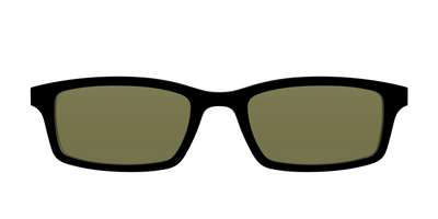 The Black with Green Racquet Sport Lens - Front Top Thumbnail - Pair Eyewear