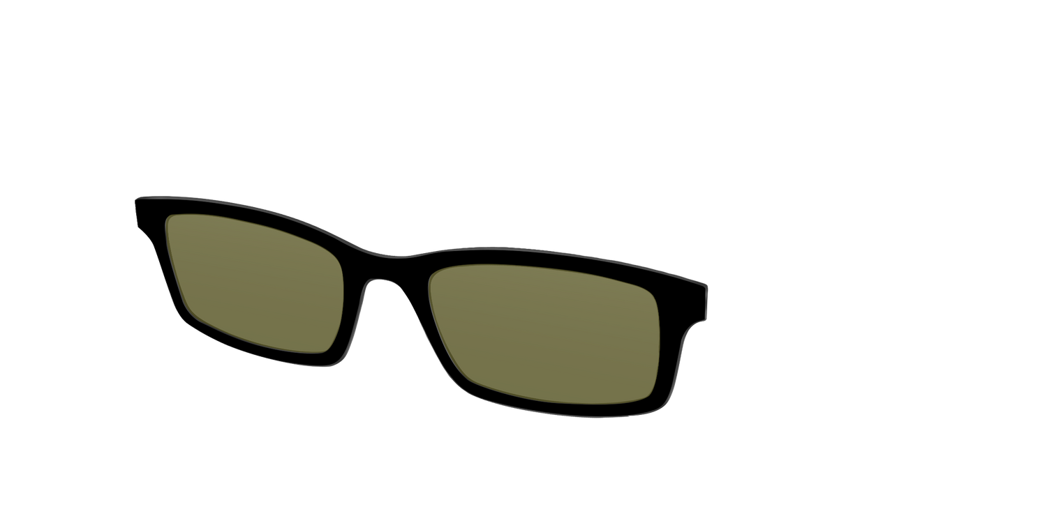 The Black with Green Racquet Sport Lens - Angle Top Image - Pair Eyewear