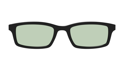 The Black With Sage Green Lens - Pair Eyewear