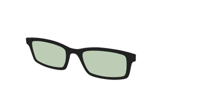 The Black With Sage Green Lens - Angle Top Thumbnail - Pair Eyewear