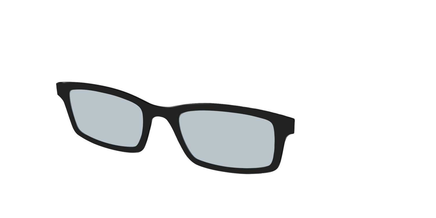 The Black With Slate Blue Lens - Angle Top Image - Pair Eyewear