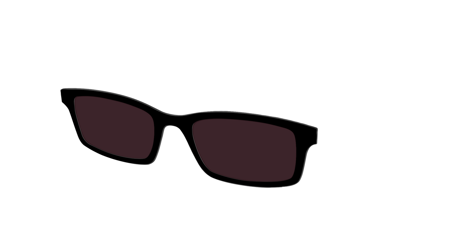 The Black with Water Lens - Angle Top Image - Pair Eyewear