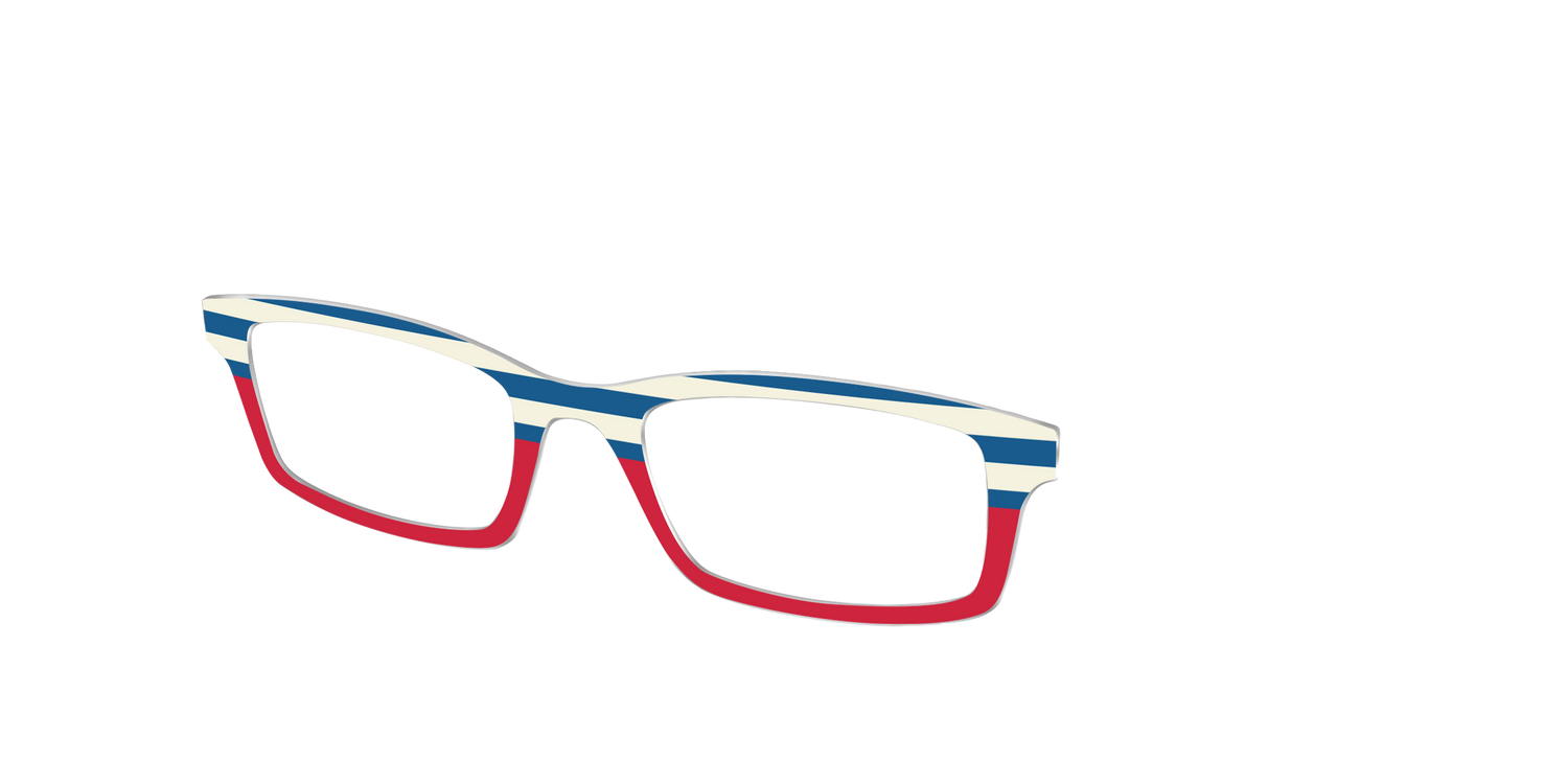 The Bold Stripes Split - Angle Top Image - Pair Eyewear