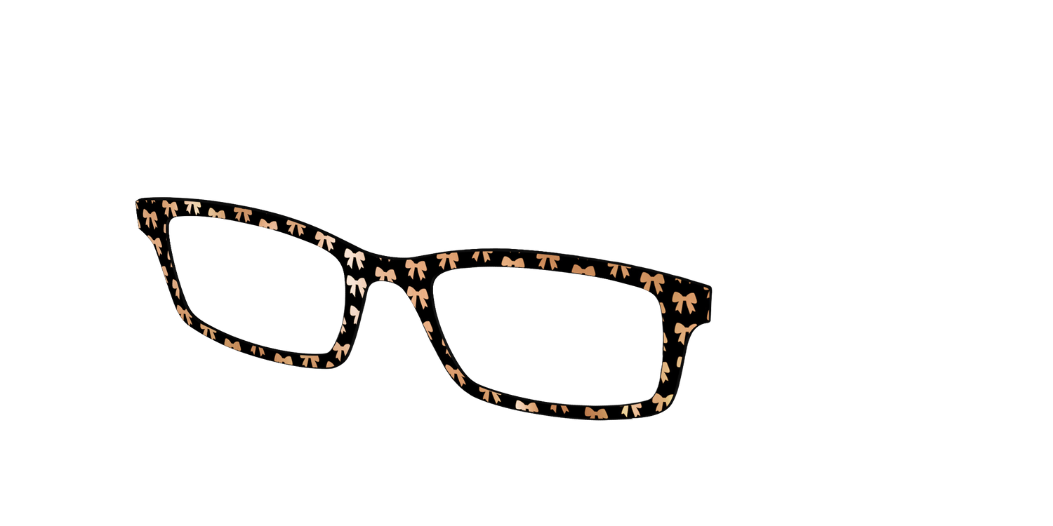The Champagne Foil Bows - Angle Top Image - Pair Eyewear