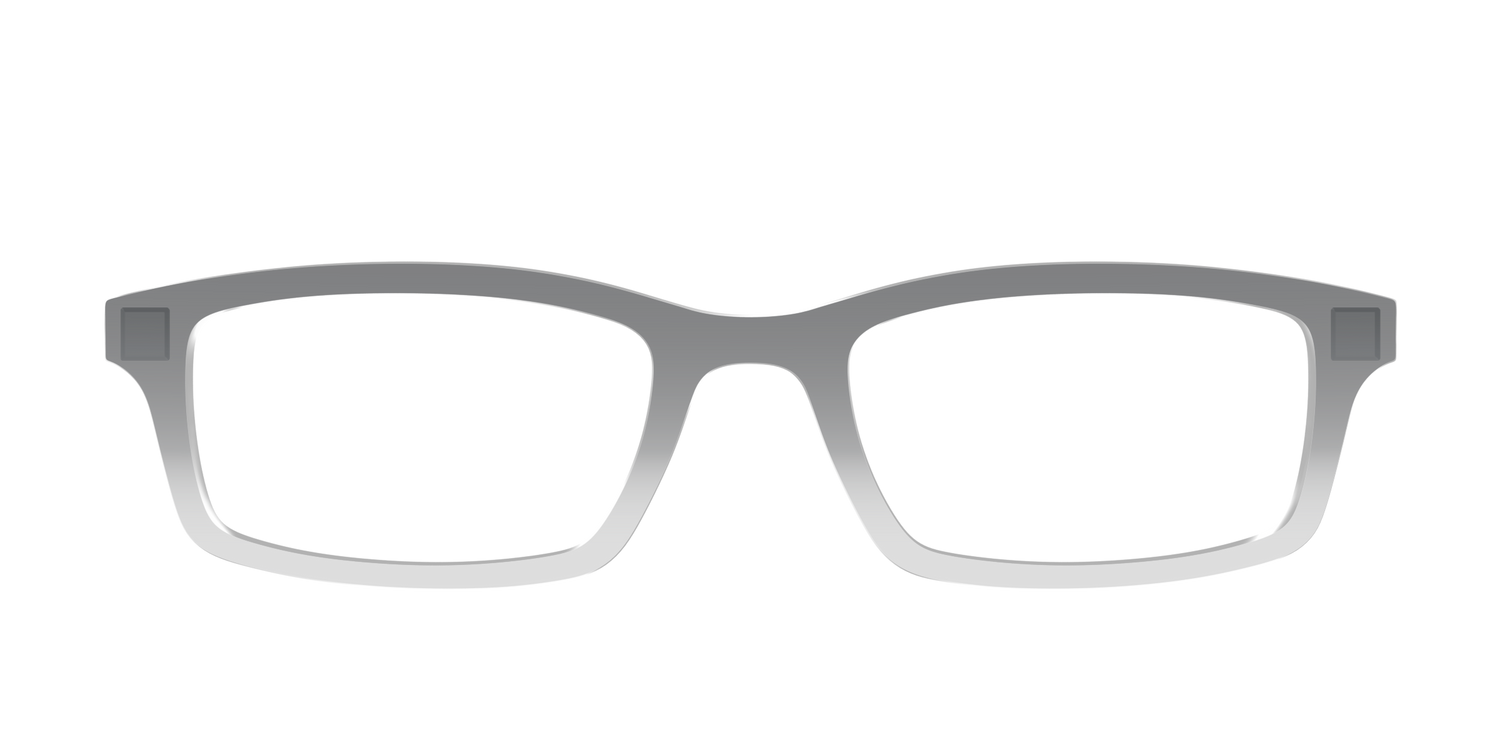 The Charcoal to Light Gray Gradient Crystal - Front Top Image - Pair Eyewear