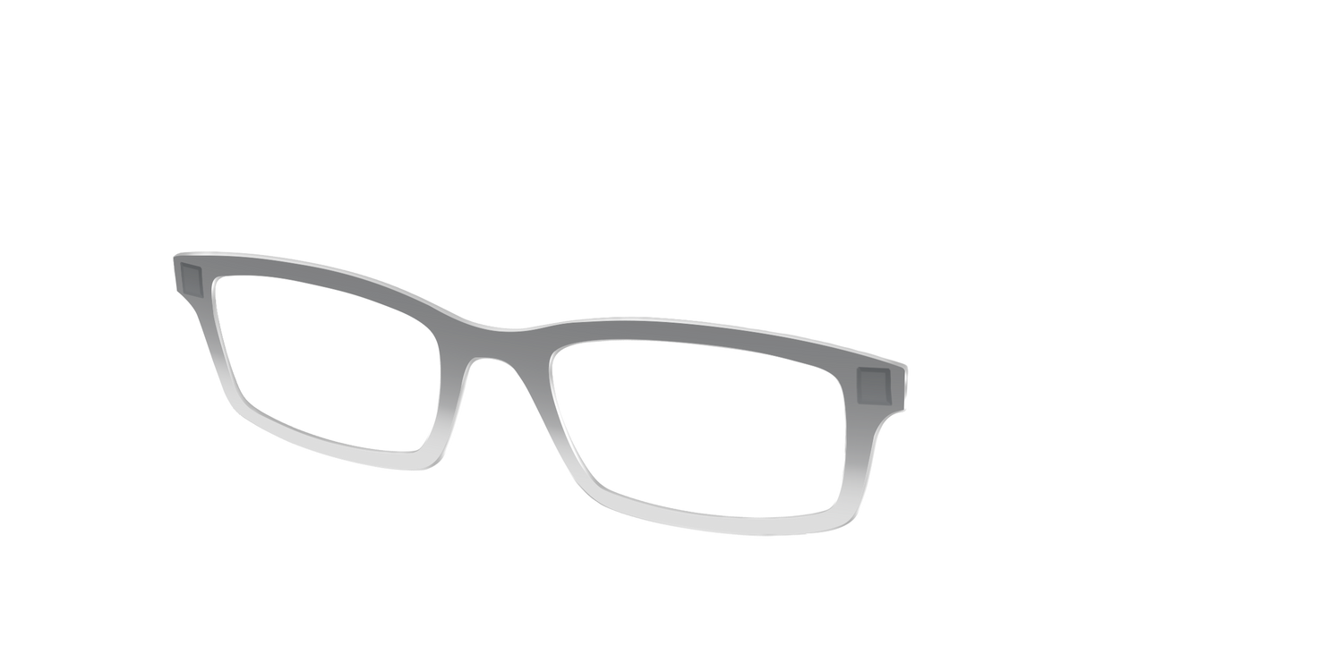 The Charcoal to Light Gray Gradient Crystal - Angle Top Image - Pair Eyewear