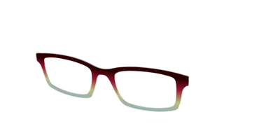 The Cherry to Frosted Mint Gradient - Angle Top Thumbnail - Pair Eyewear