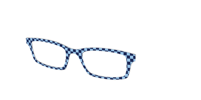 The Cobalt Check - Angle Top Thumbnail - Pair Eyewear