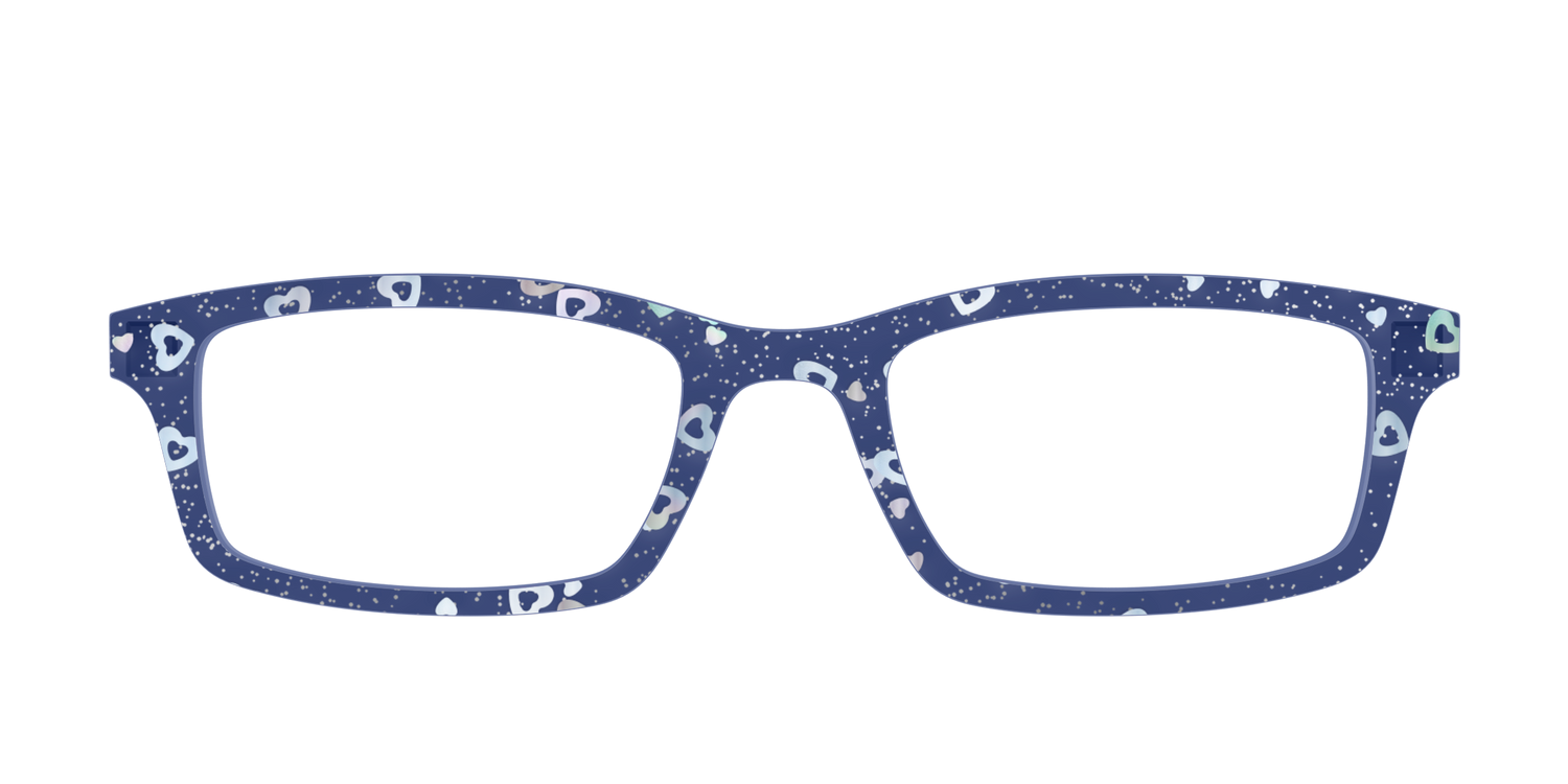 The Denim Heart Glitter Crystal - Front Top Image - Pair Eyewear