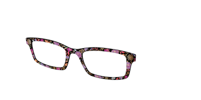 The Frosted Blossom Garden with Foil - Angle Top Thumbnail - Pair Eyewear