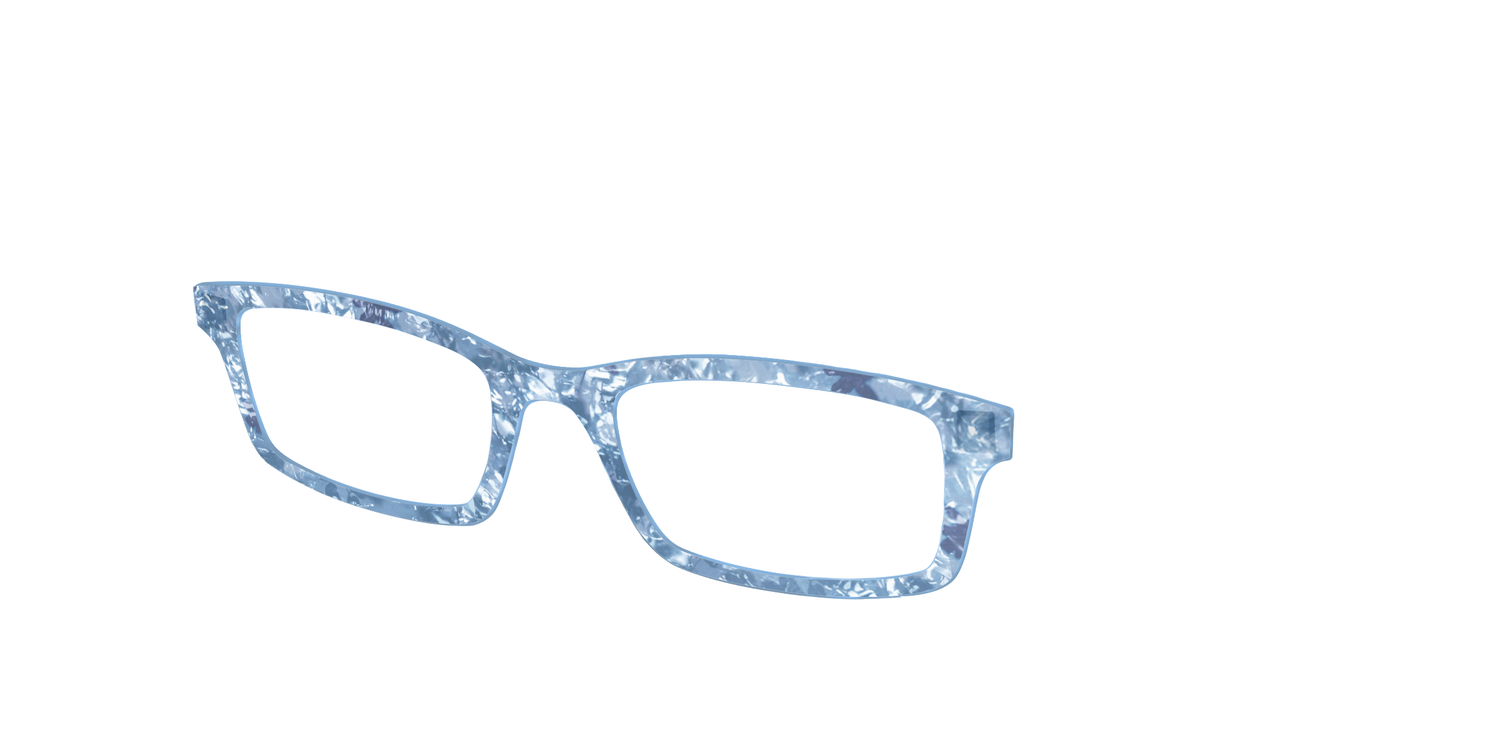 The Frosty Pearl Floral Crystal - Angle Top Image - Pair Eyewear