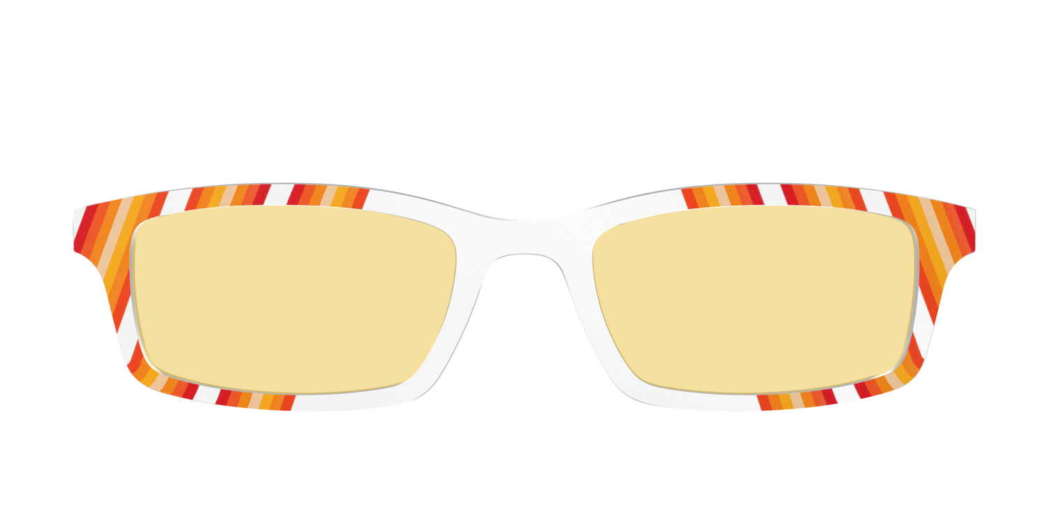 The Groovy Stripes with Citrine Yellow Lens - Front Top Image - Pair Eyewear
