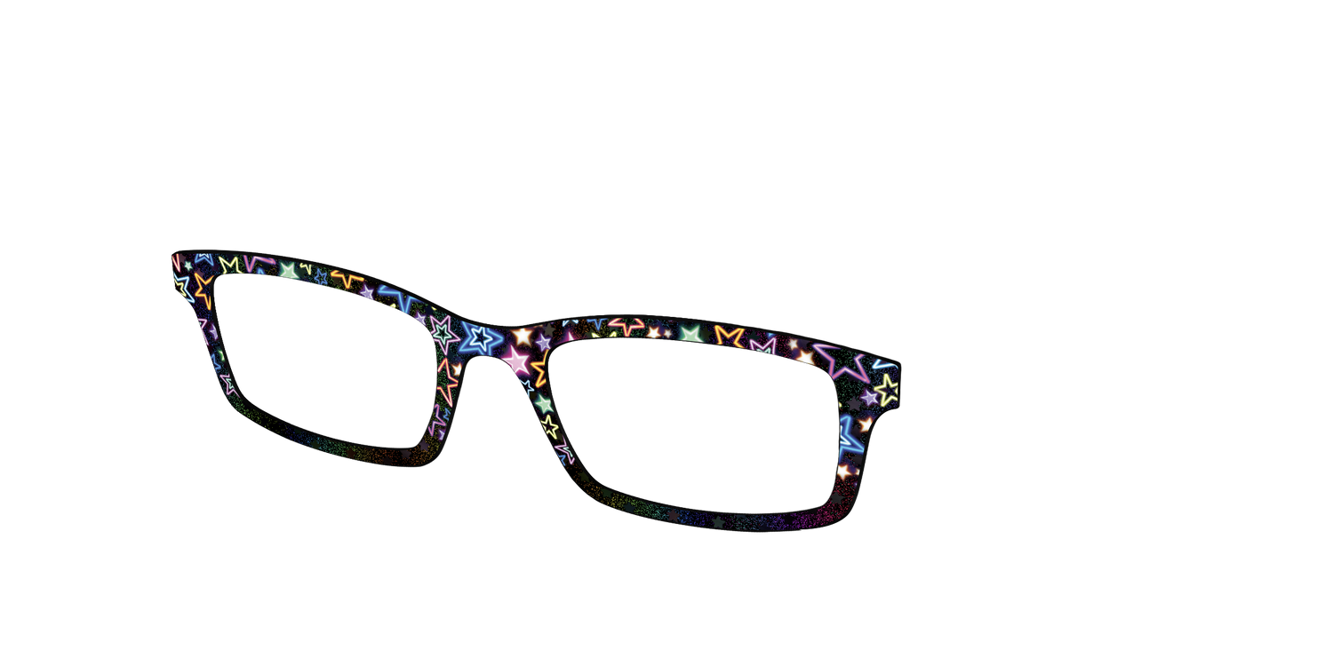 The Holographic Party Stars - Angle Top Image - Pair Eyewear