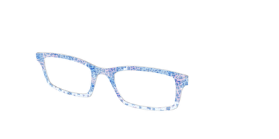 The Hydrangea Confetti Crystal with Gold Foil - Angle Top Thumbnail - Pair Eyewear