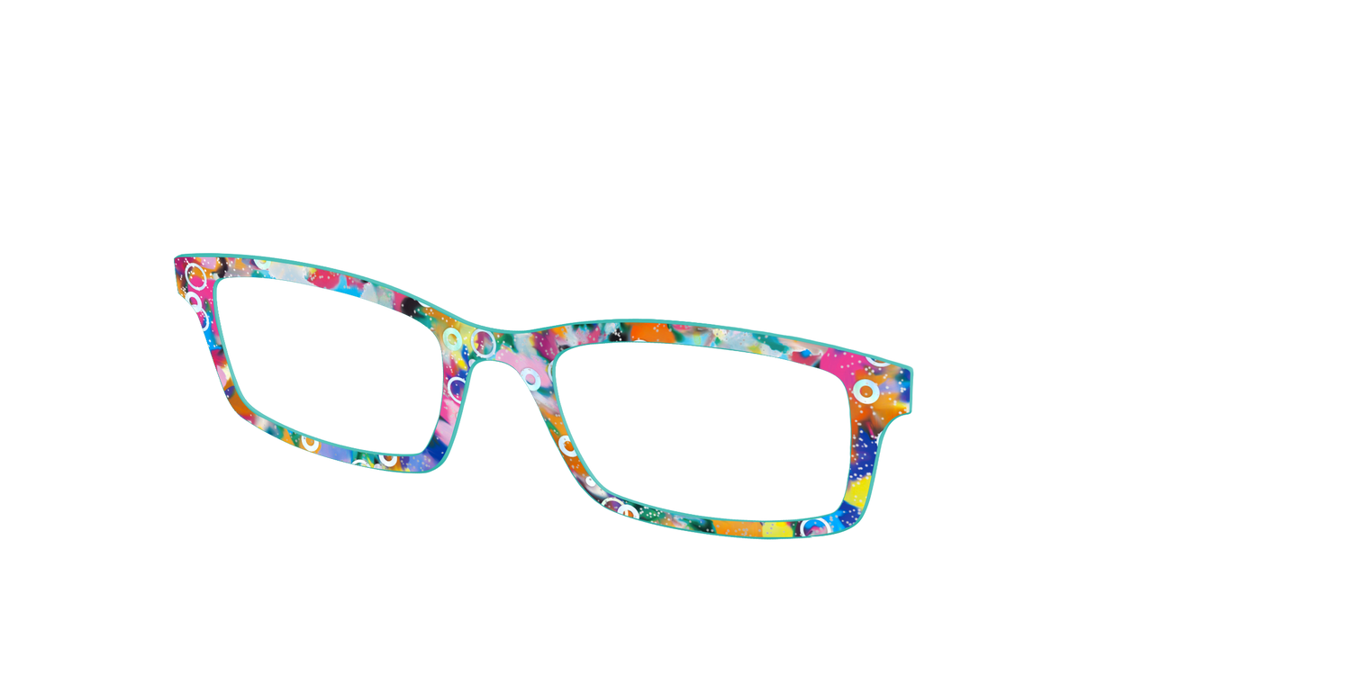 The Imaginative Tortoise with Bubble Glitter - Angle Top Image - Pair Eyewear