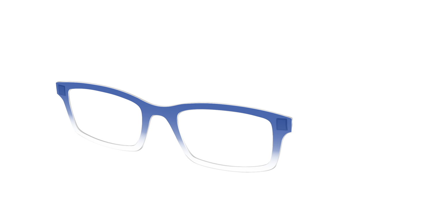 The Indigo Gradient Crystal - Angle Top Image - Pair Eyewear