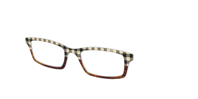 The Ivory Plaid Wood Split - Angle Top Thumbnail - Pair Eyewear