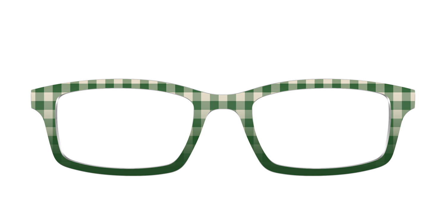 The Kelly Green Gingham - Front Top Image - Pair Eyewear