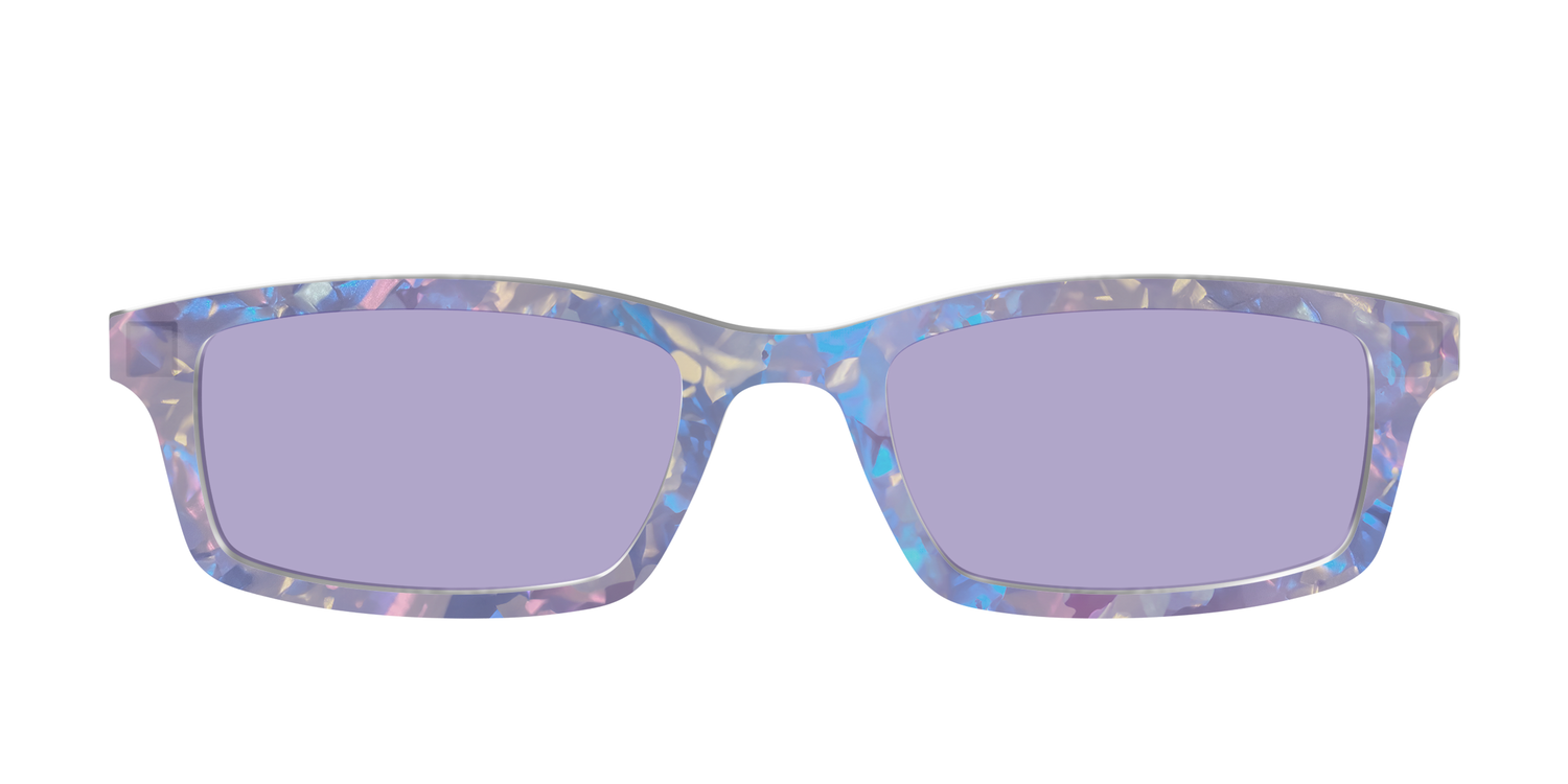 The Lavender Pearl Tort With Celestial Purple Lens - Front Top Image - Pair Eyewear