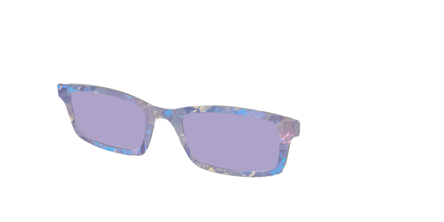 The Lavender Pearl Tort With Celestial Purple Lens - Angle Top Image - Pair Eyewear