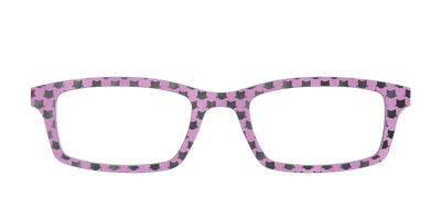 The Mauve Shimmer with Foil Cats - Front Top Thumbnail - Pair Eyewear