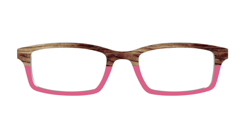 The Melon Pink Wood Split - Pair Eyewear