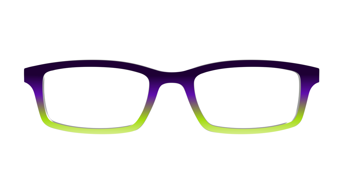 The Midnight to Electric Lime Gradient - Front Top Image - Pair Eyewear