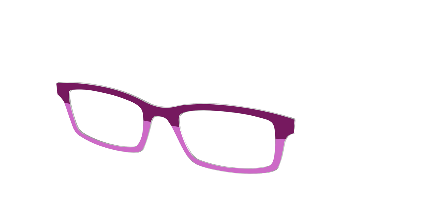 The Mulberry & Orchid Split - Angle Top Image - Pair Eyewear