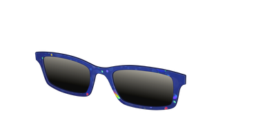 The Polarized Navy Holographic Bubbles Sun Top - Angle Top Thumbnail - Pair Eyewear