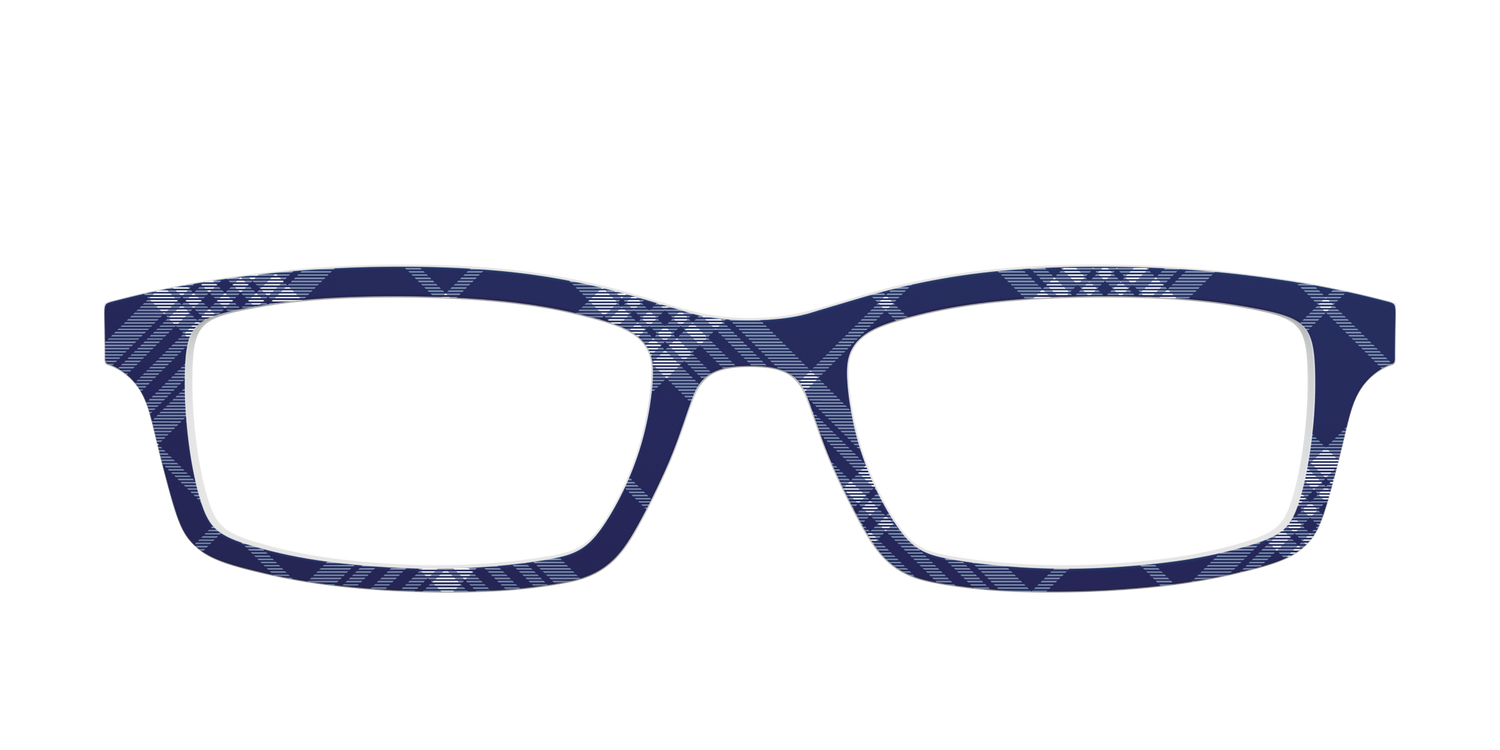 The Navy Twill Plaid - Front Top Image - Pair Eyewear