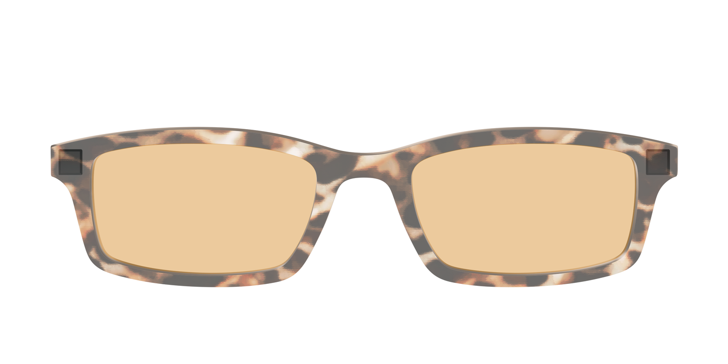 The Neutral Tort Crystal With Umber Brown Lens - Front Top Image - Pair Eyewear