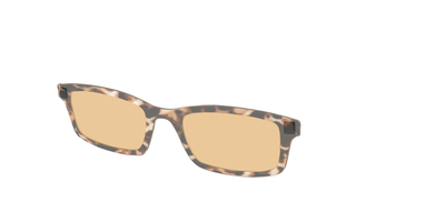The Neutral Tort Crystal With Umber Brown Lens - Angle Top Thumbnail - Pair Eyewear