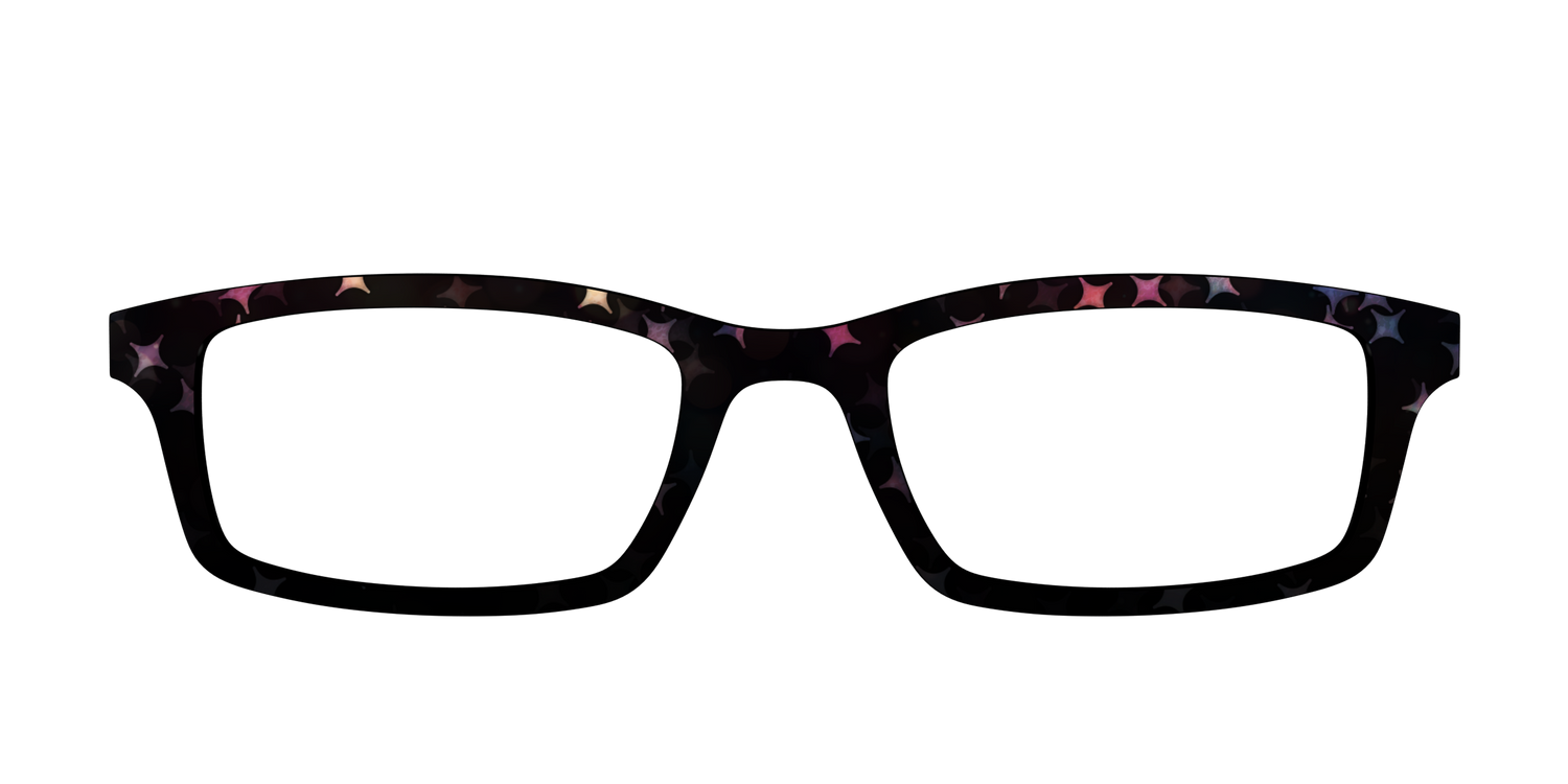 The Nightfall Haze with Holographic Starbursts - Front Top Image - Pair Eyewear