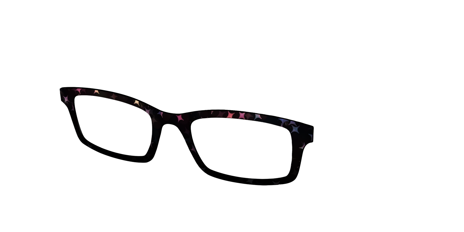 The Nightfall Haze with Holographic Starbursts - Angle Top Image - Pair Eyewear