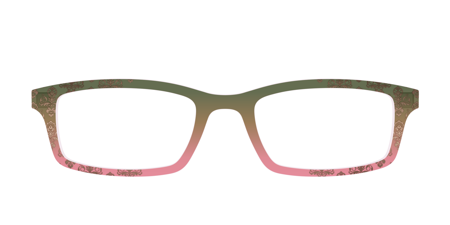 The Olive to Rose Trellis with Champagne Foil - Front Top Image - Pair Eyewear