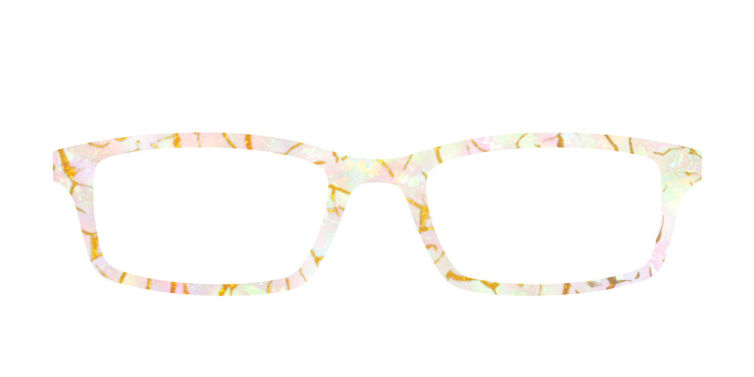 The Opalescent Pearl with Gold Streaks - Front Top Image - Pair Eyewear