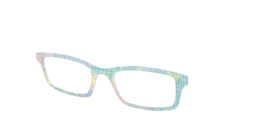 The Pastel Gradient with Holographic Hatching - Angle Top Thumbnail - Pair Eyewear