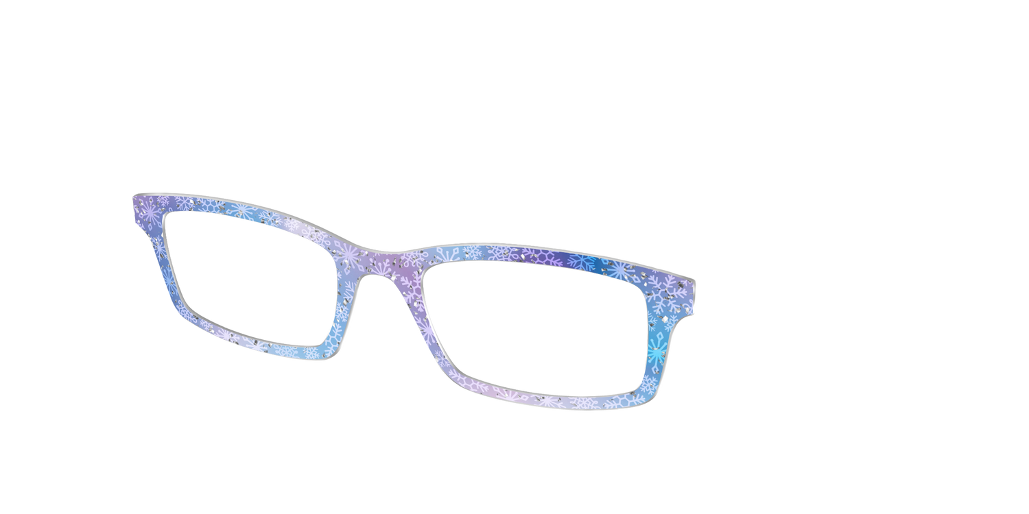 The Pastel Snowflake with Iridescent Glitter - Angle Top Image - Pair Eyewear