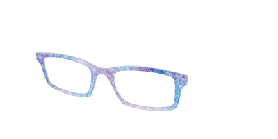 The Pastel Snowflake with Iridescent Glitter - Angle Top Thumbnail - Pair Eyewear