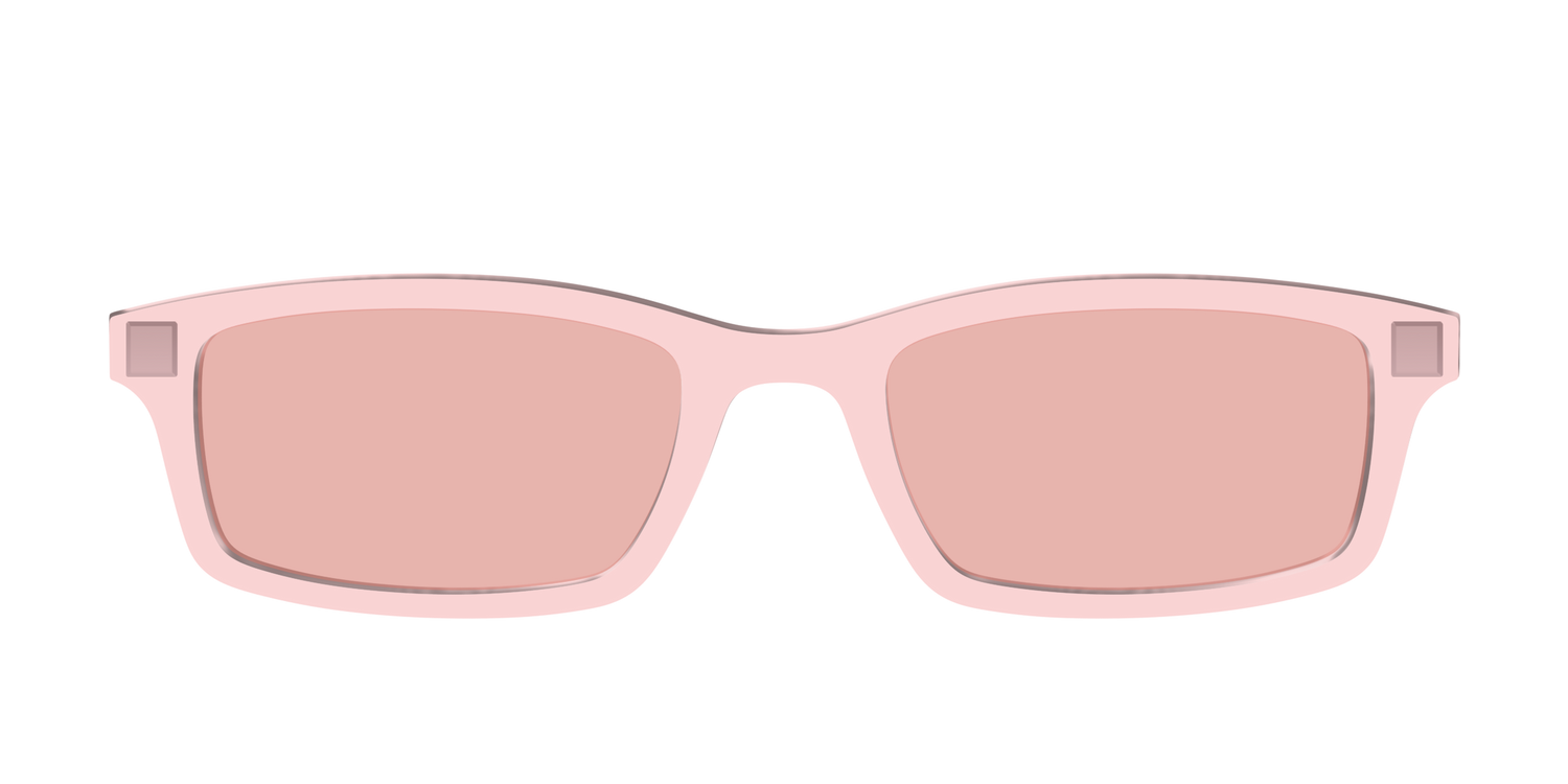 The Pink Crystal With Coral Pink Lens - Front Top Image - Pair Eyewear