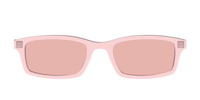The Pink Crystal With Coral Pink Lens - Front Top Thumbnail - Pair Eyewear