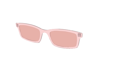 The Pink Crystal With Coral Pink Lens - Angle Top Thumbnail - Pair Eyewear