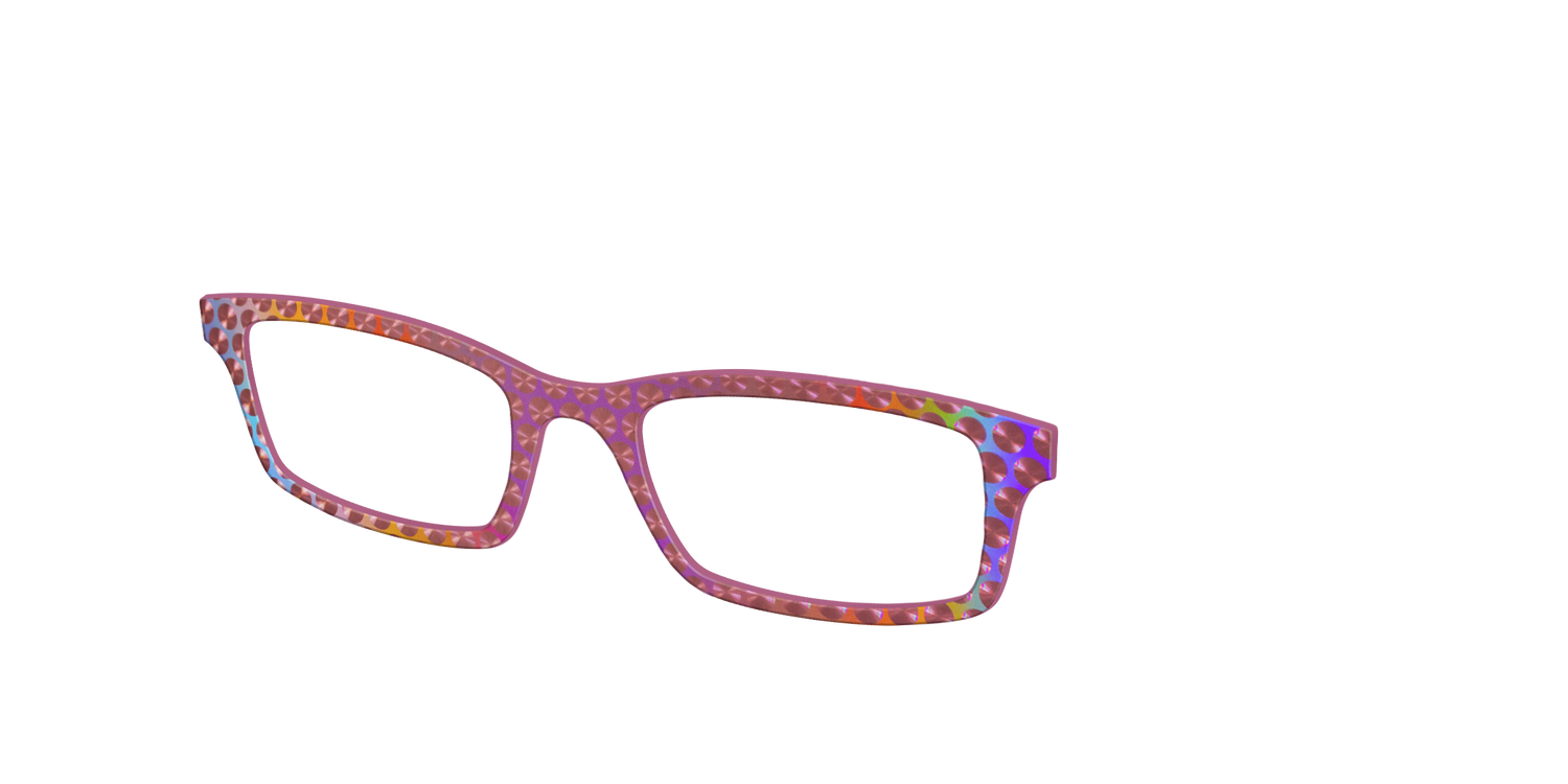 The Pink Holographic Spheres - Angle Top Image - Pair Eyewear