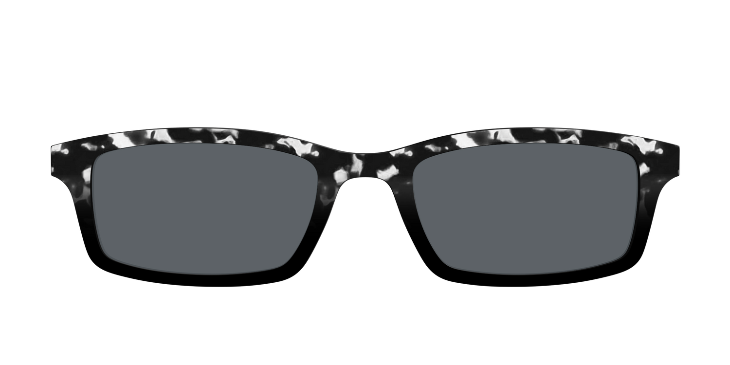 The Polarized Bold Black & White Tortoise Sun Top - Front Top Image - Pair Eyewear