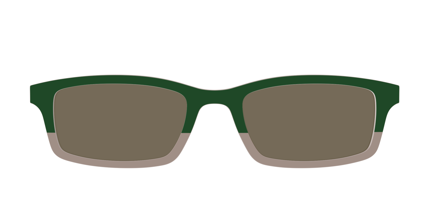 The Polarized Cedar & Sap Crystal Split Sun Top - Front Top Image - Pair Eyewear