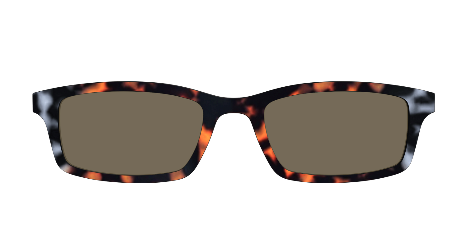 The Polarized Gray & Amber Tortoise Sun Top - Front Top Image - Pair Eyewear
