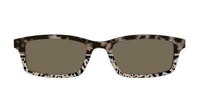 The Polarized Ink Blot Tortoise Split Sun Top - Front Top Thumbnail - Pair Eyewear