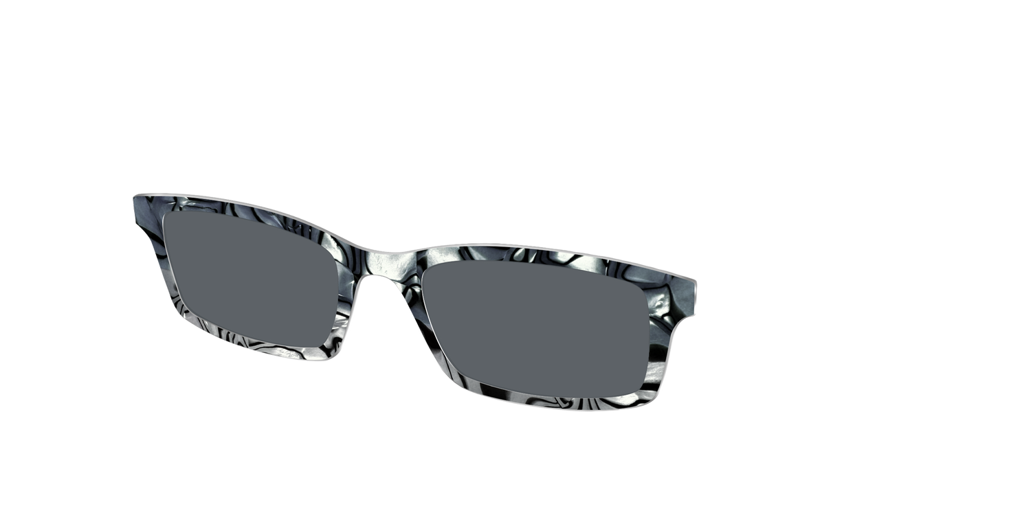The Polarized Zebra Pearl Split Sun Top - Angle Top Image - Pair Eyewear