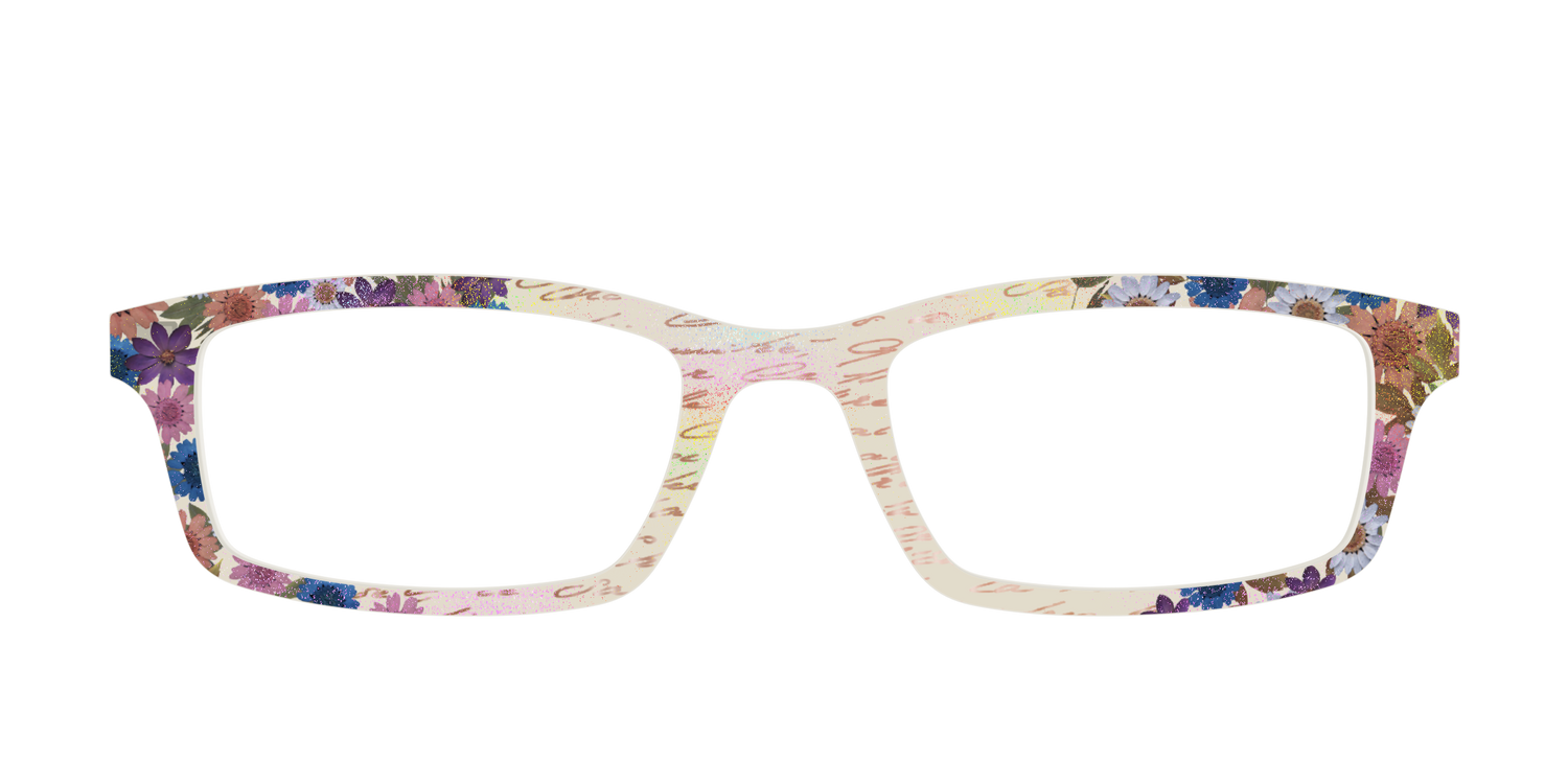 The Pressed Flowers with Foil Crystal - Front Top Image - Pair Eyewear