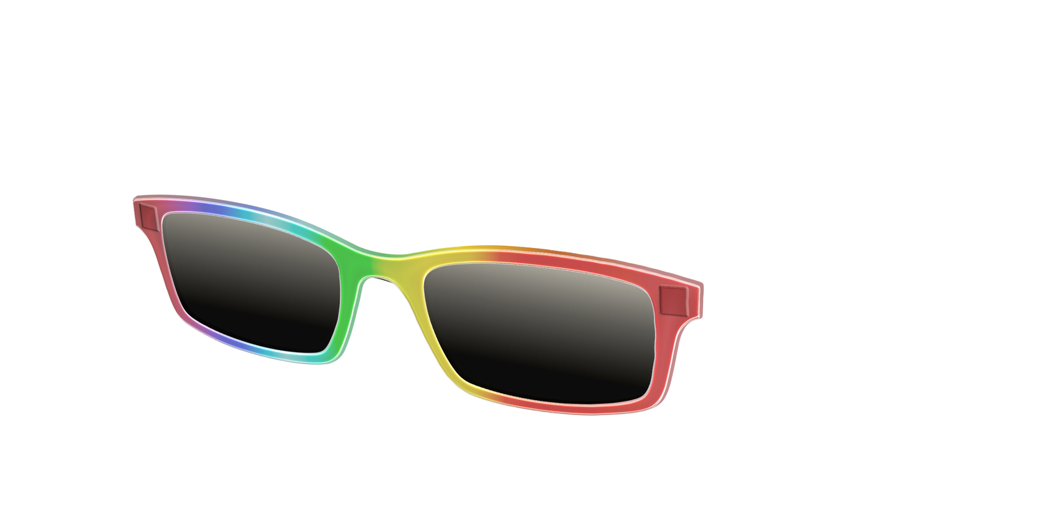 The Polarized Rainbow Gradient Sun Top - Angle Top Image - Pair Eyewear